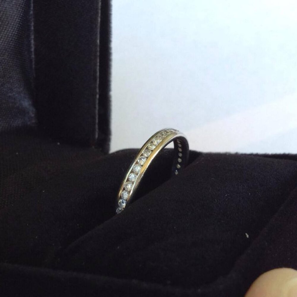Diamond Anniversary Eternity Band 14k White